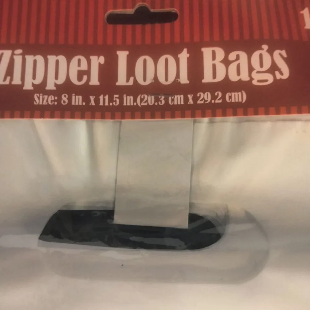 Christmas House Snowman Zipper Loot Bags 12 Count 8x11 Inch Plastic Treat Bags